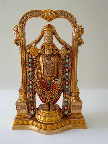 Exquisite Poly Resin Tirupathi Balaji Statue - Divine Blessings for Your Home - Style It by Hanika