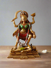 Load image into Gallery viewer, Goddess Kali statue depicting the fierce form of Parvati as the Hindu goddess of destruction, power, and creation, shown with Lord Shiva. - Style It by Hanika
