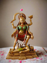 Load image into Gallery viewer, Goddess Kali statue depicting the fierce form of Parvati as the Hindu goddess of destruction, power, and creation, shown with Lord Shiva. - Style It by Hanika
