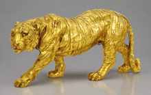 Load image into Gallery viewer, Golden Royal Tiger Figurine - Style It by Hanika
