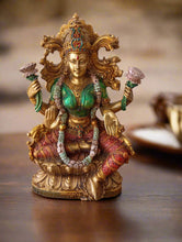 Load image into Gallery viewer, Graceful Prosperity: Poly Resin Sitting Lakshmi Statue - Style It by Hanika
