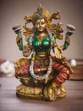 Load image into Gallery viewer, Graceful Prosperity: Poly Resin Sitting Lakshmi Statue - Style It by Hanika

