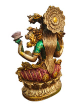 Load image into Gallery viewer, Graceful Prosperity: Poly Resin Sitting Lakshmi Statue - Style It by Hanika
