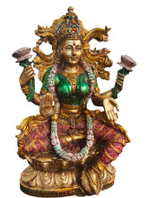 Load image into Gallery viewer, Graceful Prosperity: Poly Resin Sitting Lakshmi Statue - Style It by Hanika
