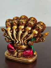 Load image into Gallery viewer, Handcrafted 5-Face Ganesha Idol | Multicolor Poly Resin Statue | Tribal Artisan Made from Rajasthan | Hindu Home Decor - Style It by Hanika
