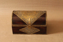 Load image into Gallery viewer, Handcrafted Half-Round Box with Brass Fittings: Vintage Elegance - Style It by Hanika
