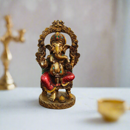 Handcrafted Lord Ganesh Idol | Fine Carving by Tribal Artisans | Ganpati Statue for Home Décor & Gifting - Style It by Hanika