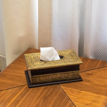 Load image into Gallery viewer, Handcrafted Tissue Box with Heavy Brass Fittings - A Luxurious Necessity - Style It by Hanika
