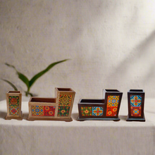 Load image into Gallery viewer, Handcrafted Wooden Pen Holder for Desk - Style It by Hanika
