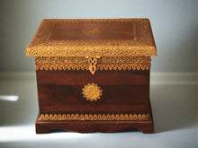 Load image into Gallery viewer, Handcrafted Wooden Trunk in Urdu Style Metal Fittings - Timeless Elegance - Style It by Hanika

