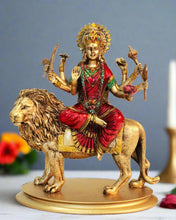 Load image into Gallery viewer, Majestic Durga: The Divine Warrior Goddess on Her Lion - Style It by Hanika
