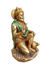 Load image into Gallery viewer, Majestic Poly Resin Sitting Hanuman Ji Statue - Style It by Hanika
