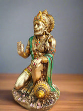 Load image into Gallery viewer, Majestic Poly Resin Sitting Hanuman Ji Statue - Style It by Hanika
