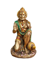 Load image into Gallery viewer, Majestic Poly Resin Sitting Hanuman Ji Statue - Style It by Hanika
