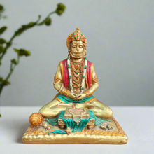 Load image into Gallery viewer, Majestic Poly Resin Sitting Hanuman Ji Statue - Style It by Hanika

