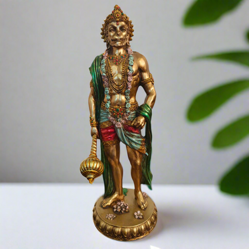 Majestic Poly Resin Standing Hanuman Ji Statue - Style It by Hanika