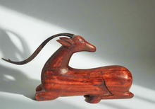 Load image into Gallery viewer, Metal  and Wood Handcrafted Deer Figurine
