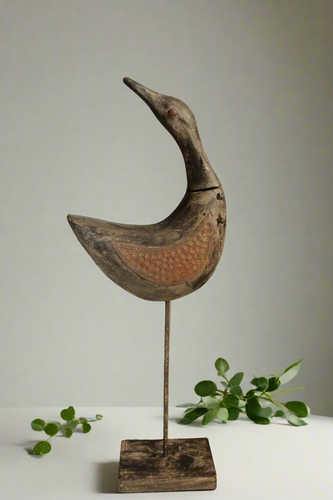 Metal and Wooden Handcrafted Duck Bird - Style It by Hanika