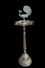 Load image into Gallery viewer, Metal Peacock Deepak: Illuminate Your Daily Pooja and Festive Celebrations - Style It by Hanika
