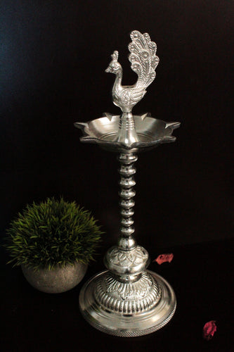 Metal Peacock Deepak: Illuminate Your Daily Pooja and Festive Celebrations - Style It by Hanika