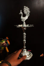 Load image into Gallery viewer, Metal Peacock Deepak: Illuminate Your Daily Pooja and Festive Celebrations - Style It by Hanika
