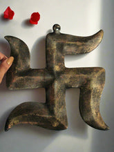 Load image into Gallery viewer, Metal Swastik Wall Décor Size 22.5 x 24.5 cm - Style It by Hanika
