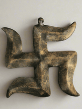 Load image into Gallery viewer, Metal Swastik Wall Décor Size 22.5 x 24.5 cm - Style It by Hanika
