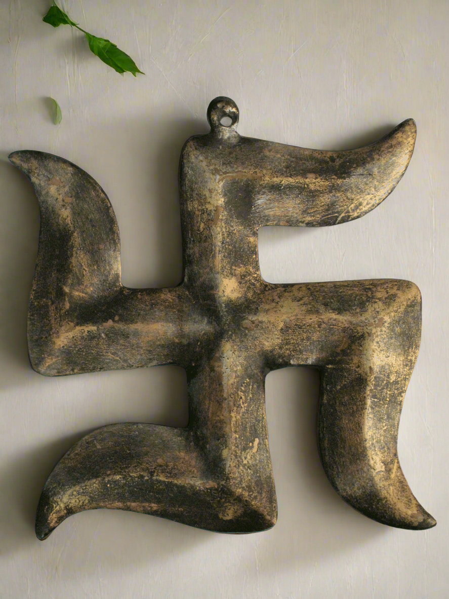 Metal Swastik Wall Décor Size 22.5 x 24.5 cm - Style It by Hanika