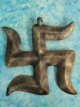 Load image into Gallery viewer, Metal Swastik Wall Décor Size 22.5 x 24.5 cm - Style It by Hanika
