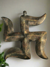 Load image into Gallery viewer, Metal Swastik Wall Décor Size 22.5 x 24.5 cm - Style It by Hanika
