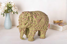 Load image into Gallery viewer, Polyresin Tribal Airavat Elephant Statue in Stone Finish - Style It by Hanika
