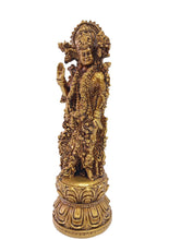 Load image into Gallery viewer, Resin Radha Krishna Statue Set | Gold Finish Murti | Hindu God Idols | Divine Couple Figurine | Housewarming Gift | Indian Decor - Style It by Hanika
