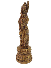 Load image into Gallery viewer, Resin Radha Krishna Statue Set | Gold Finish Murti | Hindu God Idols | Divine Couple Figurine | Housewarming Gift | Indian Decor - Style It by Hanika
