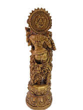 Load image into Gallery viewer, Resin Radha Krishna Statue Set | Gold Finish Murti | Hindu God Idols | Divine Couple Figurine | Housewarming Gift | Indian Decor - Style It by Hanika
