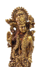 Load image into Gallery viewer, Resin Radha Krishna Statue Set | Gold Finish Murti | Hindu God Idols | Divine Couple Figurine | Housewarming Gift | Indian Decor - Style It by Hanika
