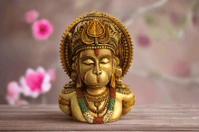 Load image into Gallery viewer, Sacred Vigilance: Poly Resin Antique Multi-Color Hanuman Ji Bust - Style It by Hanika
