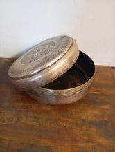 Load image into Gallery viewer, The Keeper&#39;s Trove: Vintage Carved Brass Container (Katordan) - Style It by Hanika
