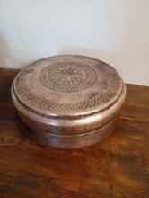Load image into Gallery viewer, The Keeper&#39;s Trove: Vintage Carved Brass Container (Katordan) - Style It by Hanika
