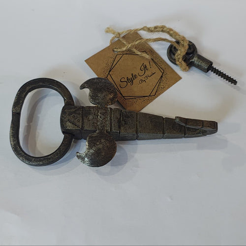 Tricky Hidden Keyhole Scorpion Lock - Functional Antique Single Key Puzzle Lock | Collectible Vintage Handmade Iron Decor - Style It by Hanika