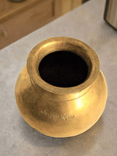 Load image into Gallery viewer, Vintage Beautifully Carved Brass Pot - Style It by Hanika
