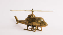 Load image into Gallery viewer, Vintage Brass Helicopter Showpiece: A Nostalgic Decor Accent - Style It by Hanika
