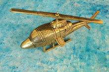 Load image into Gallery viewer, Vintage Brass Helicopter Showpiece: A Nostalgic Decor Accent - Style It by Hanika
