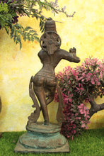 Load image into Gallery viewer, Vintage Brass Murti God Of Love Krishna Size 10.5 x 8.5 x 25 - Style It by Hanika
