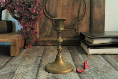 Vintage Brass Taper Candle Holder - Style It by Hanika