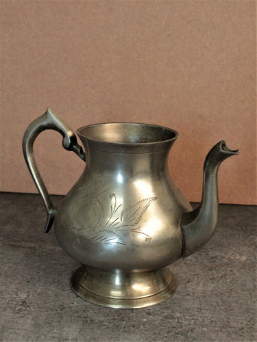 Vintage Engraved Brass Kettle with Swan Spout - Style It by Hanika