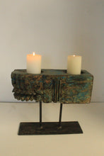Load image into Gallery viewer, Vintage Wooden Hand Carved Candle Holder Stand - Style It by Hanika
