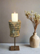 Load image into Gallery viewer, Vintage Wooden Hand Carved Candle Holder Stand - Style It by Hanika
