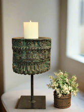 Load image into Gallery viewer, Vintage Wooden Hand Carved Candle Holder Stand - Style It by Hanika
