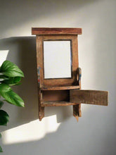 Load image into Gallery viewer, Vintage Wooden Wall Mount Dressing Mirror - Style It by Hanika
