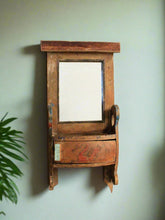 Load image into Gallery viewer, Vintage Wooden Wall Mount Dressing Mirror - Style It by Hanika
